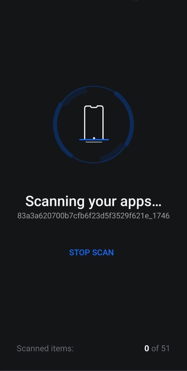 Running a mobile security scan