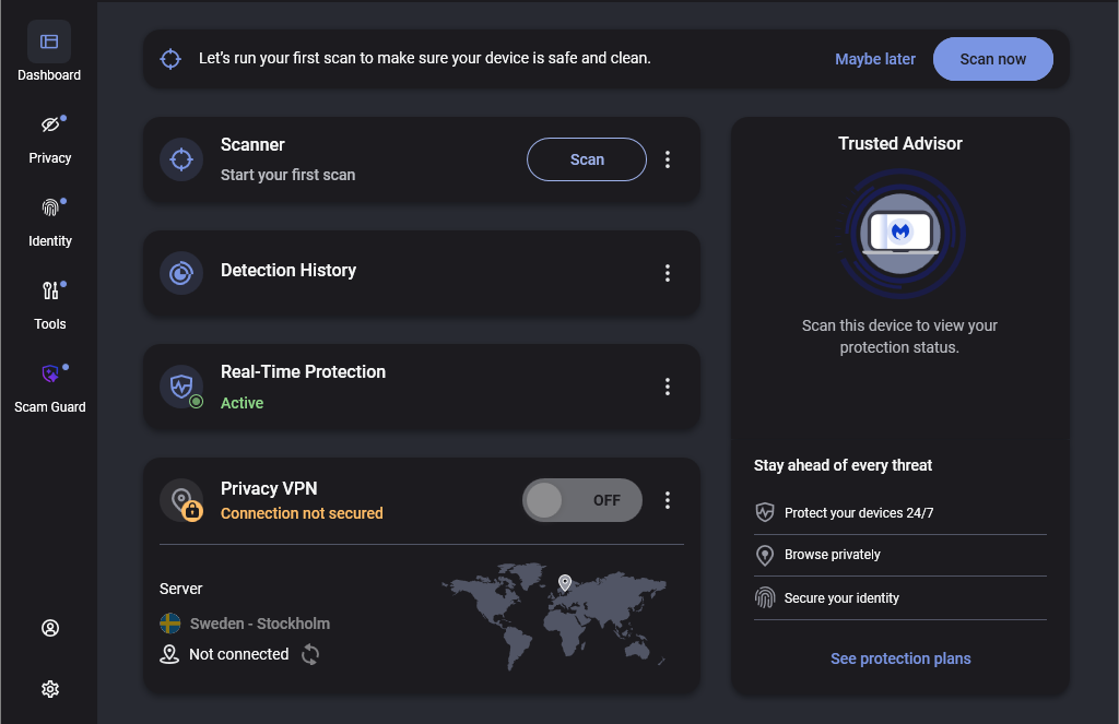 Malwarebytes Scanner Interface